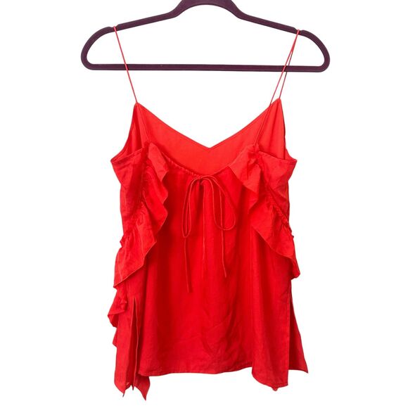 GREY JASON WU Ruffle Detail Sleeveless Blouse NWOT Sz 4 *NO‎ TAGS* - Picture 2 of 3